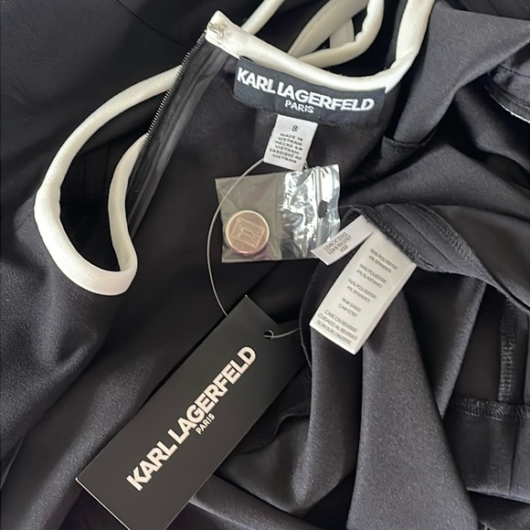 KARL LAGERFELD PARIS Contrast Trim Dress size 8, NWT. - Picture 8 of 8